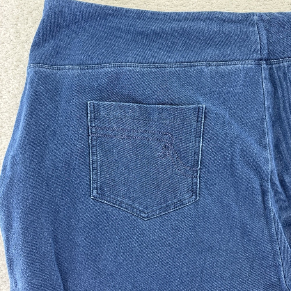 Women With Control Elite Prime Stretch Denim Flare Pants 28 Plus Blue Western - Picture 9 of 11